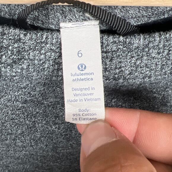 Lululemon Cotton Elastane Short Sleeve Tunic Drawstring Hem SweaterShirt size 6 - Picture 4 of 6